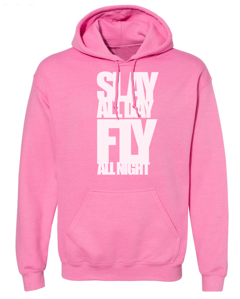 Pink Hoodie SADFAN1 White Print